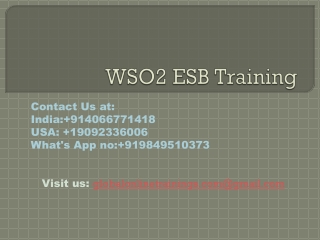 WSO2 ESB Training | wso2 enterprise service bus Online course - GOT