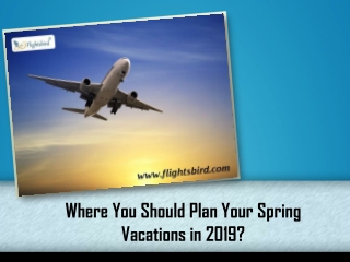Where You Should Plan Your Spring Vacations in 2019?