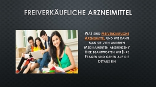 Freiverkäufliche Arzneimittel