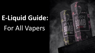 How to Choose your Vape Juice Right