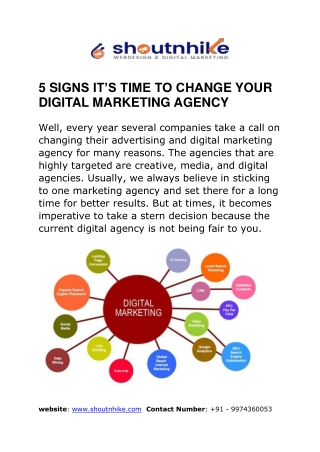 5 SIGNS IT’S TIME TO CHANGE YOUR DIGITAL MARKETING AGENCY