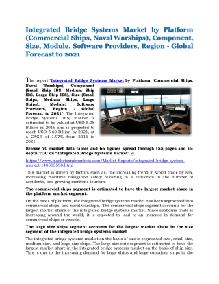 Integrated Bridge Systems Market by Platform (Commercial Ships, Naval Warships), Component, Size, Module, Software Provi