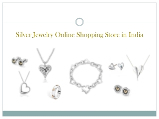 Silver Jewelry Shopping Online