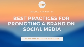 Best Practices for Promoting a Brand on Social Media Presentation