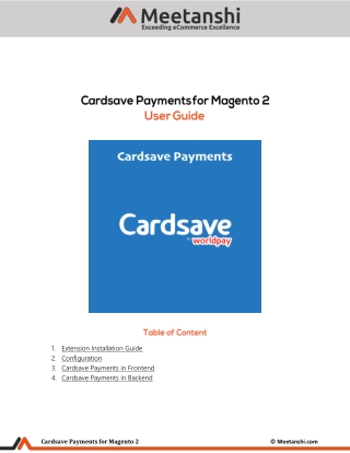 Magento 2 Cardsave Payments