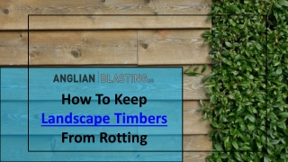 How To Keep Landscape Timbers From Rotting