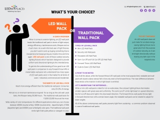LED Wall Packs or Fluorescent Wall Pack, Which One To Choose?
