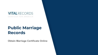 Public Marriage Records