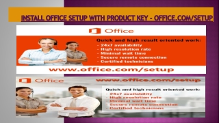 Install Office Setup with Product Key - Office.com/setup