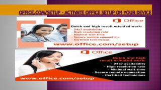 office.com/setup - Activate Office Setup on your device