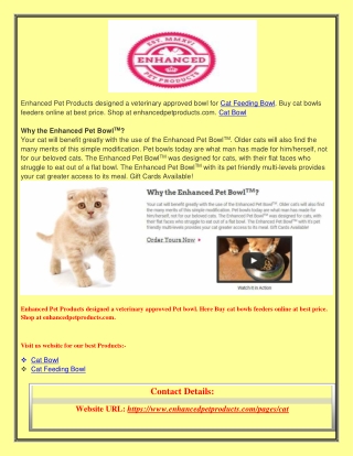 Buy Online Pet Product on enhancedpetproducts.com
