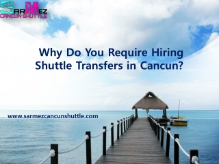 Why Do You Require Hiring Shuttle Transfers in Cancun?