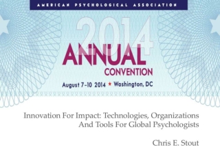 APA 2014 Invited Plenary