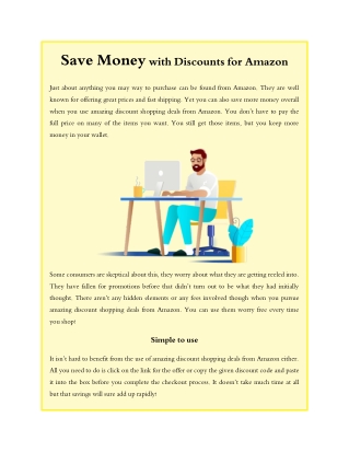 Save Money with Discounts for Amazon