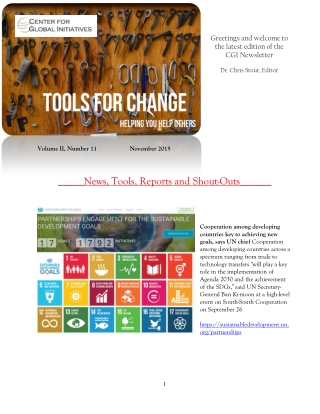 2015 November Tools for Change CGI Newsletter