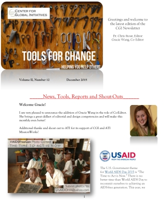 2015 December Tools for Change CGI Newsletter