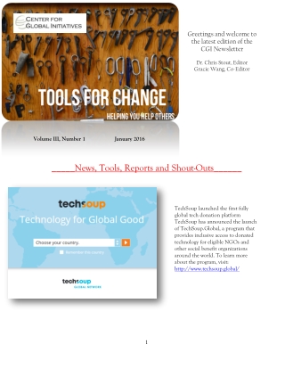 2016 January Tools for Change CGI Newsletter