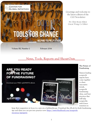 2016 February Tools for Change CGI Newsletter