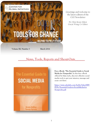 2016 March Tools for Change CGI Newsletter