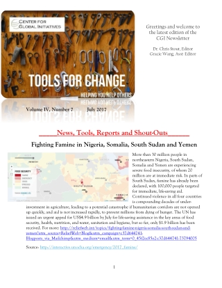 2017 July Tools for Change CGI Newsletter