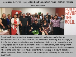Boldleads Reviews | Real Estate Lead Generation Plans That Can Provide You Assistance