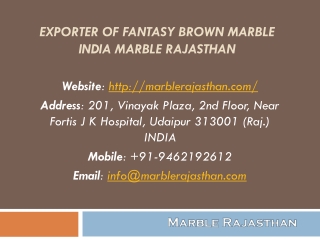 Exporter of Fantasy Brown Marble India Marble Rajasthan