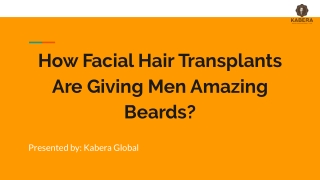 How facial hair transplants are giving men amazing beards?