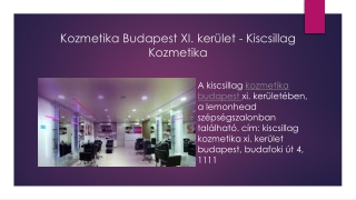 Kozmetika Budapest XI. kerület - Kiscsillag Kozmetika