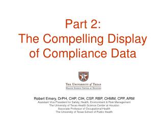 Part 2: The Compelling Display of Compliance Data