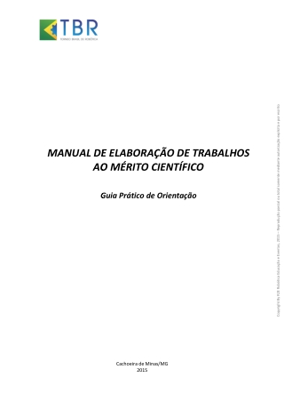 TBR - manual de elaboração do trabalho escrito