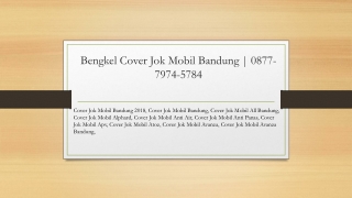 Cover Jok Mobil Avanza Lama | 0877-7974-5784