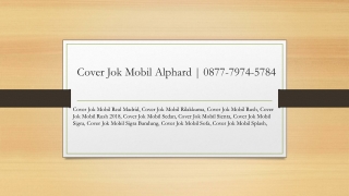 Cover Jok Mobil Ayla | 0877-7974-5784