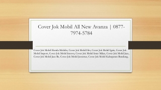 Cover Jok Mobil Bandung Pasang Dirumah | 0877-7974-5784