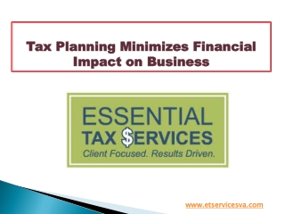 Tax Planning Minimizes Financial Impact on Business