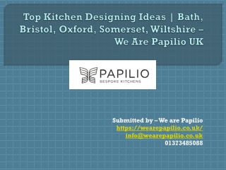 Top Kitchen Designing Ideas – We are Papilio UK