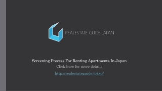 Screening Process For Renting Apartments In Japan