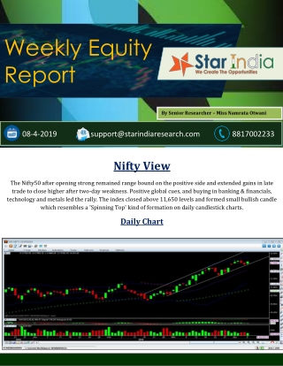 Weekly Equity Report