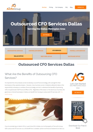 Outsourced CFO Services in Dallas