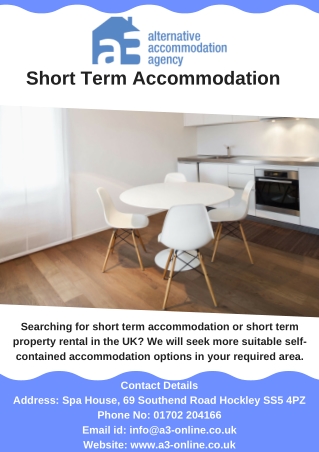 Short Term Accommodation