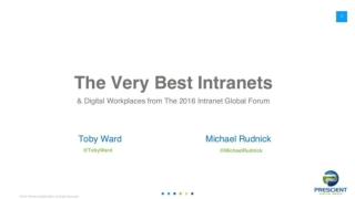 The Very Best Intranets & Digital Workplace from the 2016 Intranet Global Forum