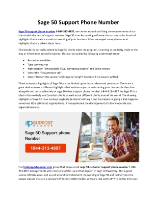 Sage 50 Support Phone number