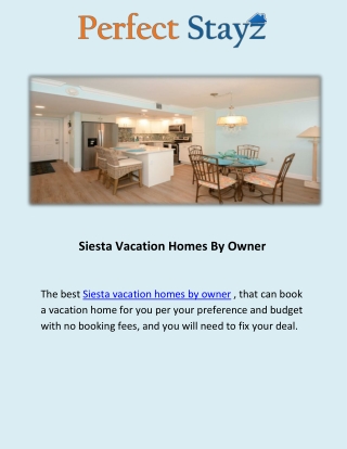 Siesta Vacation Homes By Owner