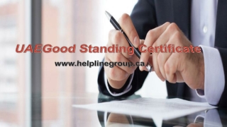 UAE Good Standing Certificate (PCC)