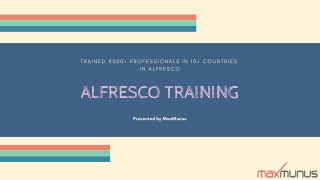 Alfresco Training In Bangalore | Alfresco Corporate Training