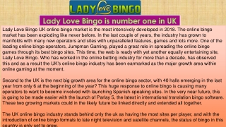 Lady Love Bingo is number one in UK