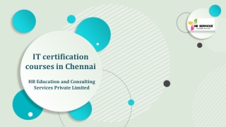 IT certification courses in Chennai