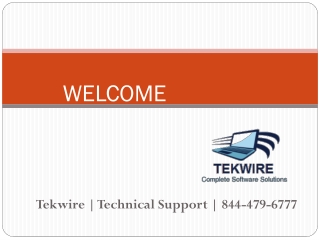 Tekwire | Technical Support | 844-479-6777
