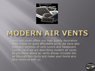 Modern air vents