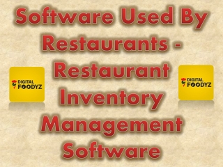 Restaurant Ordering System Software - Food Inventory Management Software