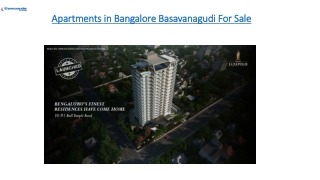 Apartments in Bangalore Basavanagudi for sale